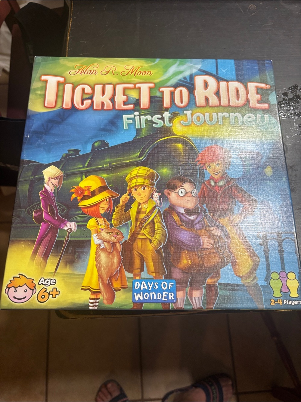 Ticket to Ride: First Journey Kids Board Game by Days of Wonder - Yellow & Blue